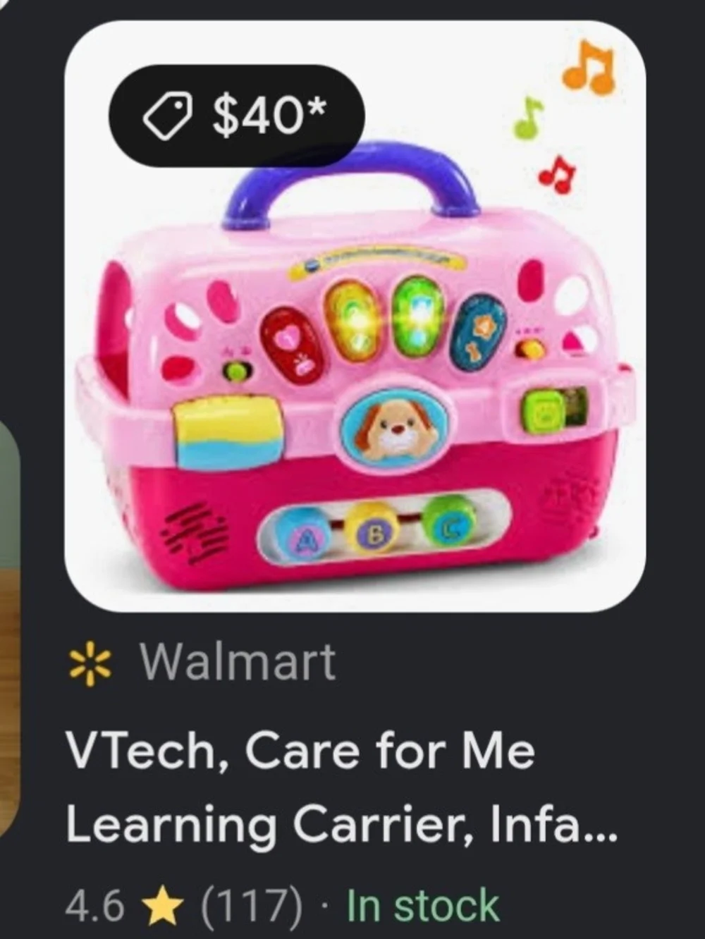 Vtech Pink and Purple Light-Up Learning Puppy Activity Center
